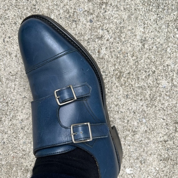 British Brand John Lobb blue leather men’s shoes size 39 - Picture 5 of 11